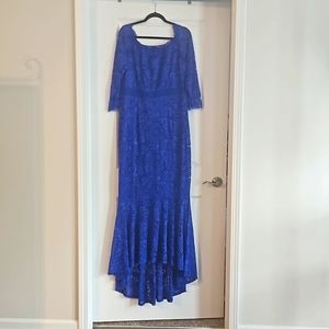 LALAGEN Womens Floral Lace Long Sleeve Bodycon Wedding Dress